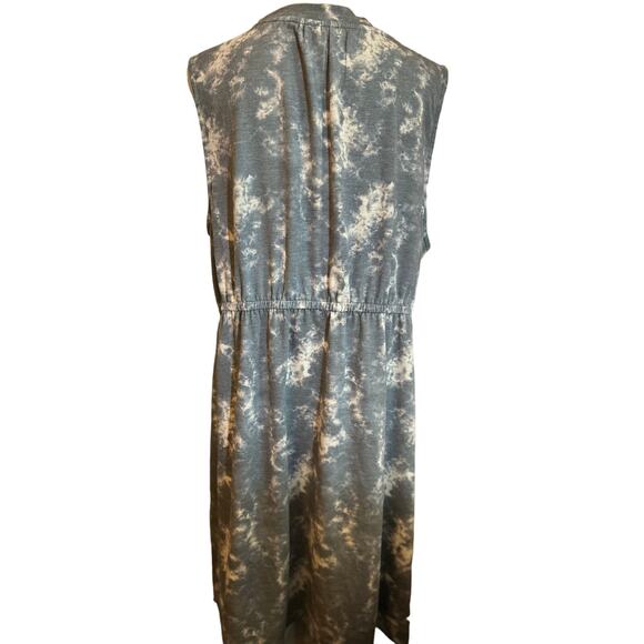 Bobeau A-Line Tie Dye Dress, Plus Size 1X - Picture 4 of 6